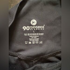90 Degree Black Leggings Large